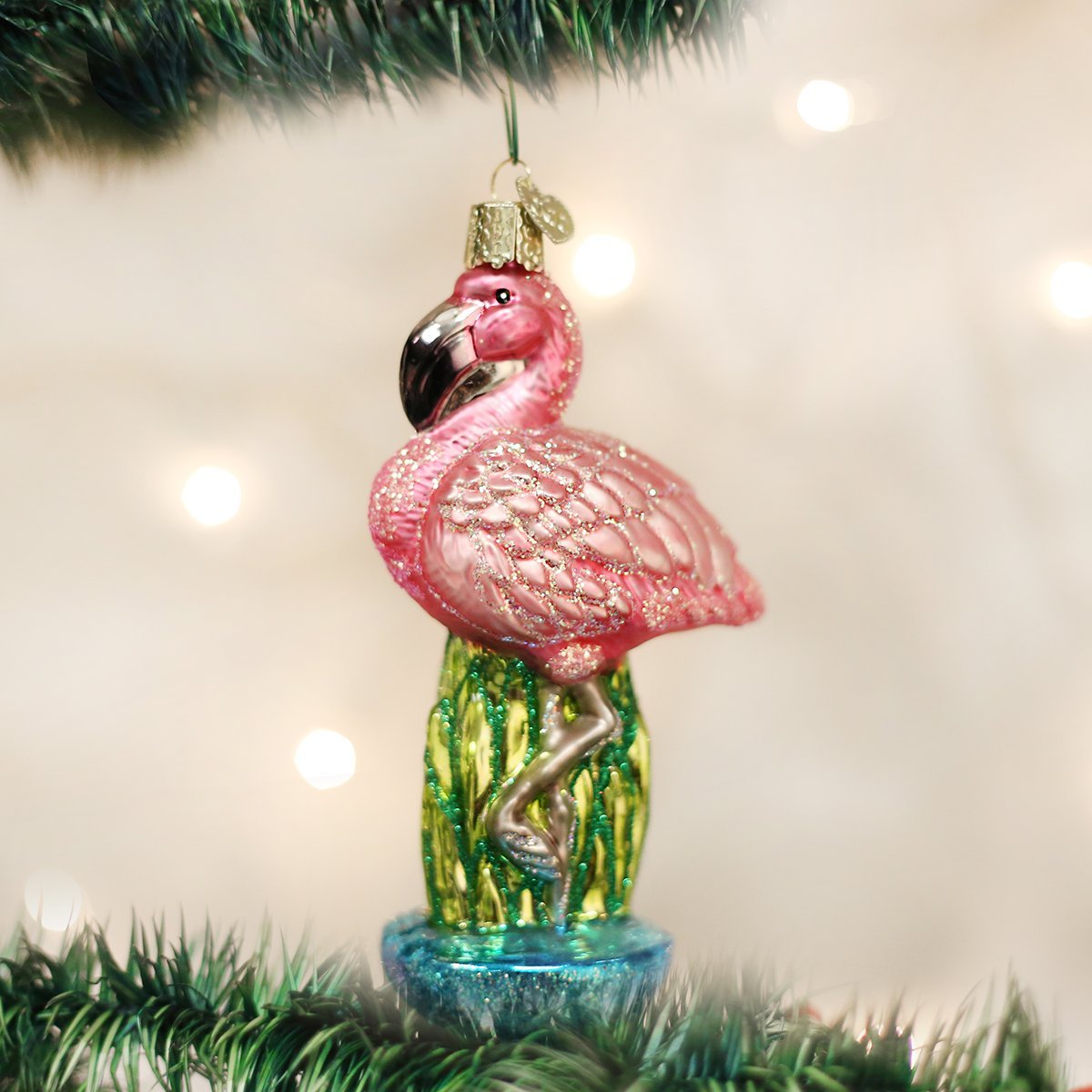 Amazon.co.jp: Old World Christmas Flamingo Glass Ornament : Toys